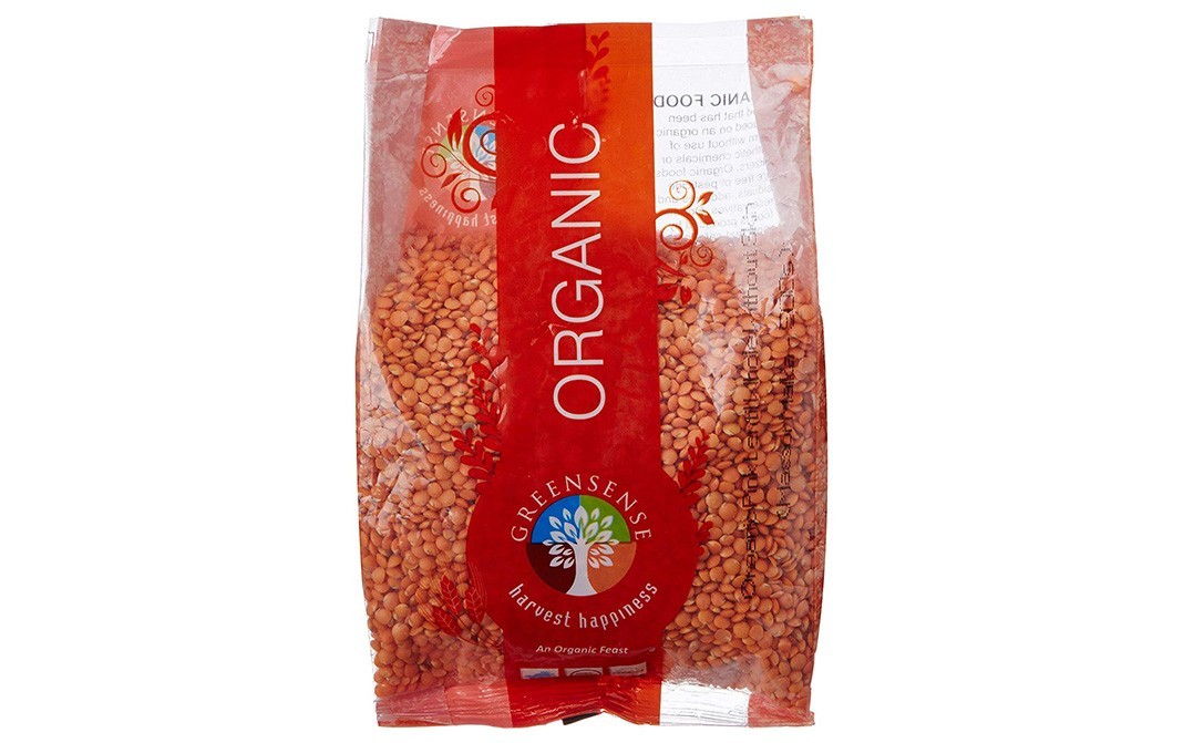 Green Sense Organic Pink Lentil Whole Without Skin (Masoor Malka)   Pack  500 grams
